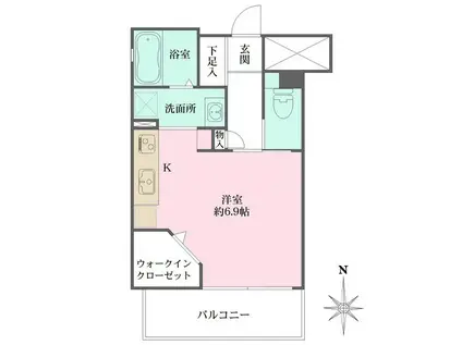 ER COURT王子公園(ワンルーム/7階)の間取り写真