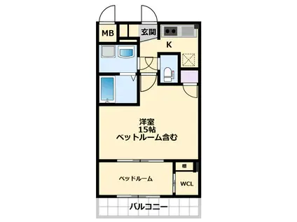 セレニテ甲子園(1K/5階)の間取り写真