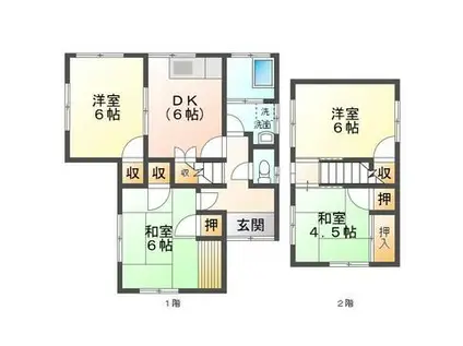 春日六丁目高橋(4DK/1階)の間取り写真