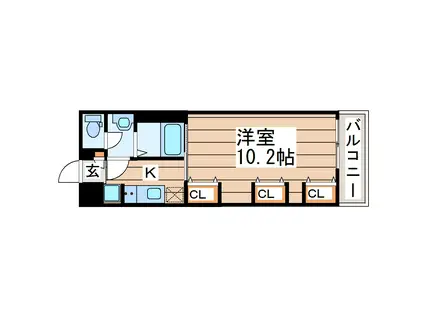 リブリ・小松島(1K/2階)の間取り写真