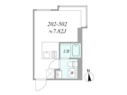 TRIAS335(1DK/5階)の間取り写真