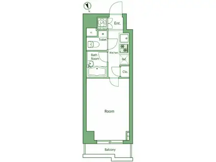 ルーブル大森九番館(1K/5階)の間取り写真