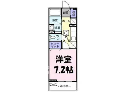 グレイス2(1K/1階)の間取り写真