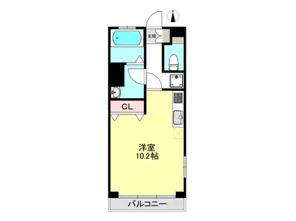 日吉第7コーポE棟(ワンルーム/5階)の間取り写真