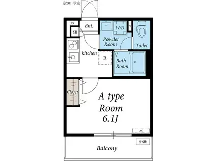 リブリ・緑の丘(1K/1階)の間取り写真