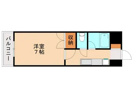 キャンパスシティ正門前III(1K/4階)の間取り写真