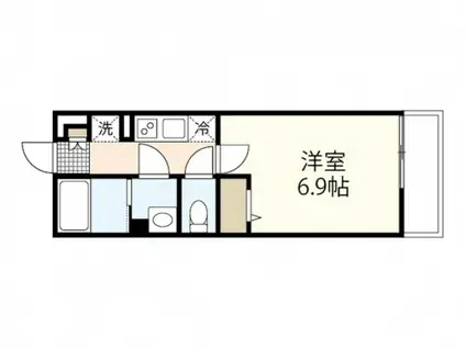 LA SOIREE UJINA(1K/1階)の間取り写真