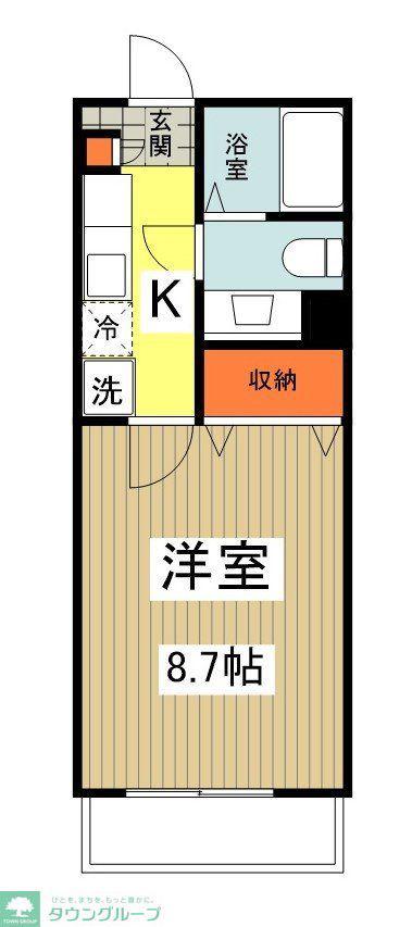サァラ多摩平(1K/3階)の間取り写真