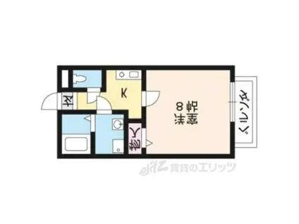 ダイワ・ヴィラノルテA棟(1K/1階)の間取り写真