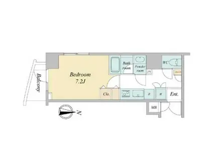 アジールコート西新宿(1K/11階)の間取り写真