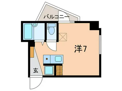 ヴィラセゾン・文京ガーデン(ワンルーム/2階)の間取り写真