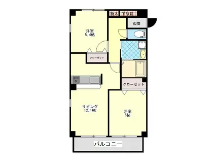 こぐまハウス円座(2LDK/2階)の間取り写真