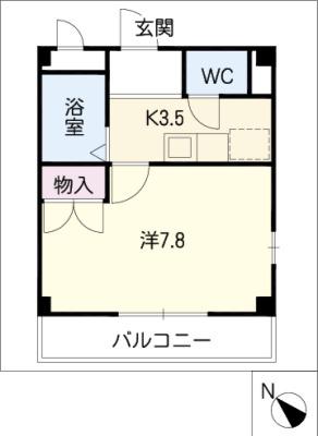 グリーンヒルズ山田8(1K/1階)の間取り写真