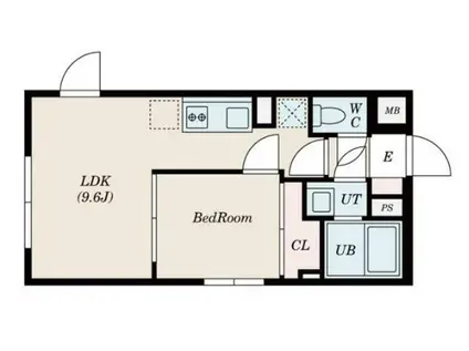LOTUS TOGOSHIGINZA(1LDK/1階)の間取り写真