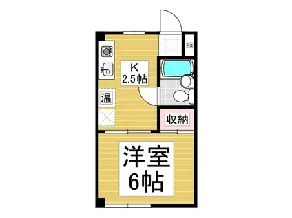 サンコーポ2号棟(1K/2階)の間取り写真