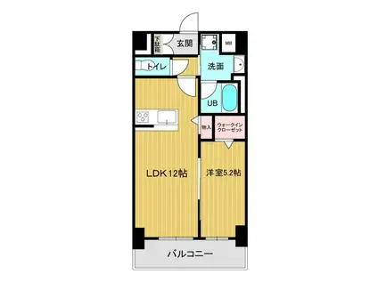 ルーチェV(1LDK/7階)の間取り写真