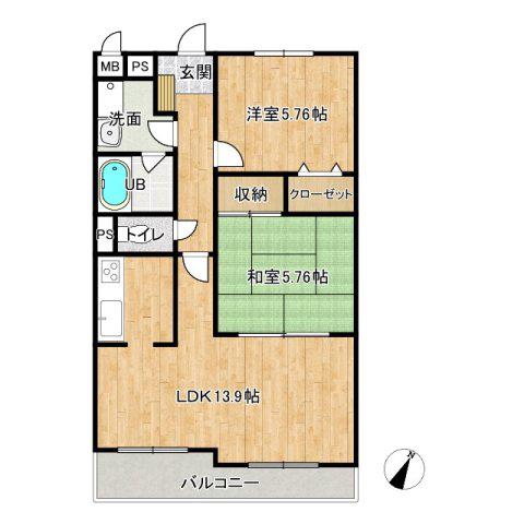 Y-HOUSE(2LDK/3階)の間取り写真