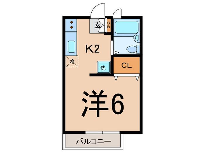 サンライフマツイ(1K/2階)の間取り写真