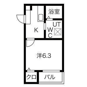 COMFORT PLUS(1K/1階)の間取り写真