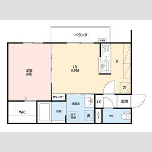 CASA IN COLLINA(1LDK/3階)の間取り写真