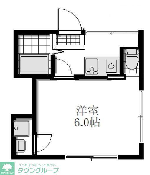 GRIS MOROYAMA(1K/1階)の間取り写真