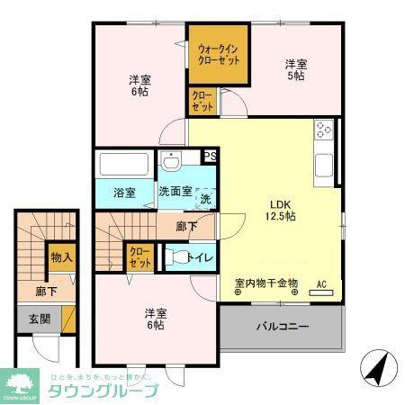ルガーナグランデ(3LDK/2階)の間取り写真