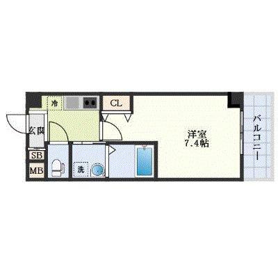 HII西明石(1K/7階)の間取り写真