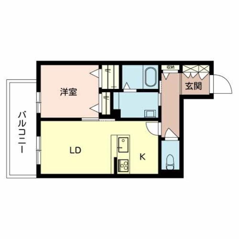 PROGRESS(1LDK/2階)の間取り写真
