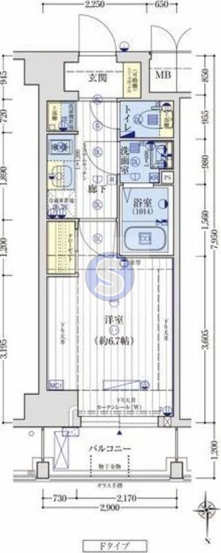 京福電鉄嵐山本線 嵐電天神川駅 徒歩13分 7階建 築1年(1DK/3階)の間取り写真