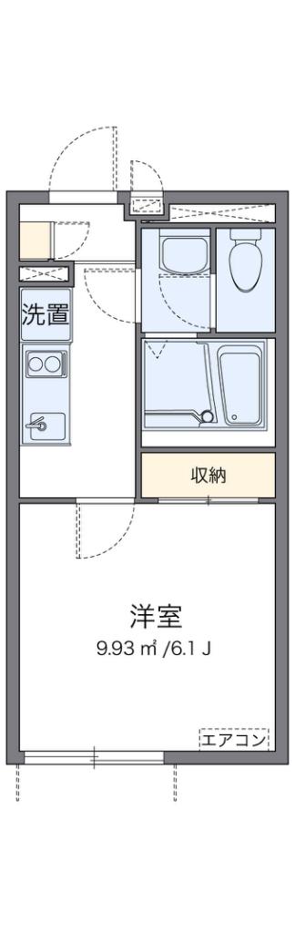 クレイノエフォート(1K/2階)の間取り写真