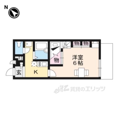 レオパレスプランタン3番館(1K/2階)の間取り写真