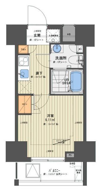 M-GATE(1K/4階)の間取り写真