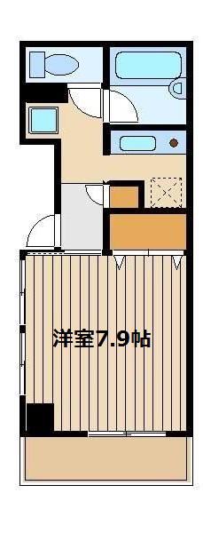 BLOCKS(1K/1階)の間取り写真