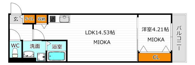 AI-MAISON 田辺/昭和町(1LDK/1階)の間取り写真