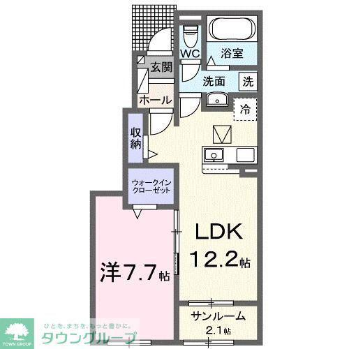 グランドレジデンスM17(1LDK/1階)の間取り写真