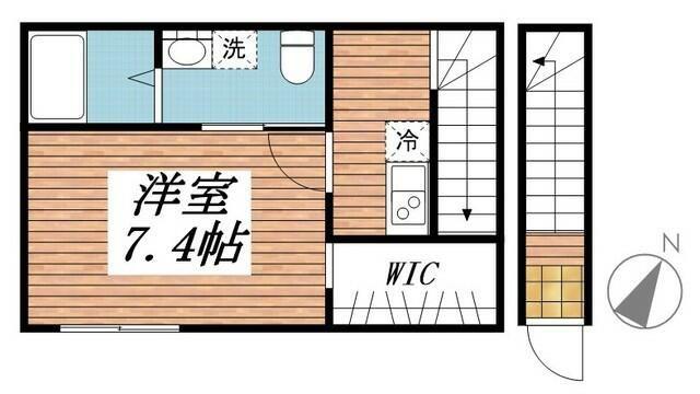 パークステート桜(1K/1階)の間取り写真