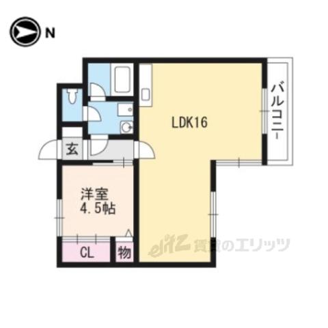 リバーヒル勧学(1LDK/1階)の間取り写真
