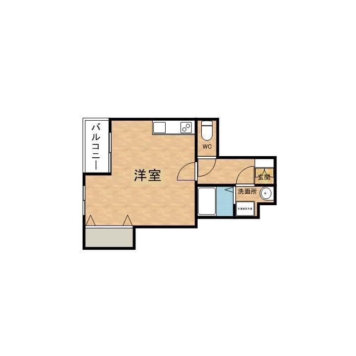 FKマンション(ワンルーム/3階)の間取り写真