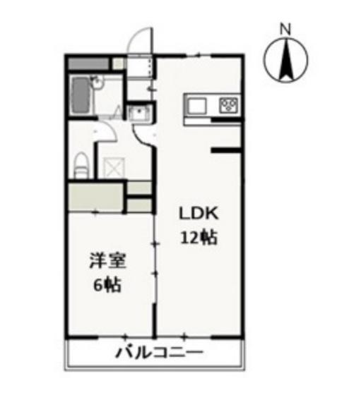 GRECIAN(1LDK/1階)の間取り写真