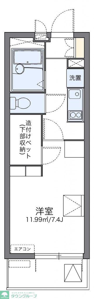 レオパレスヒルズMT八幡(1K/3階)の間取り写真