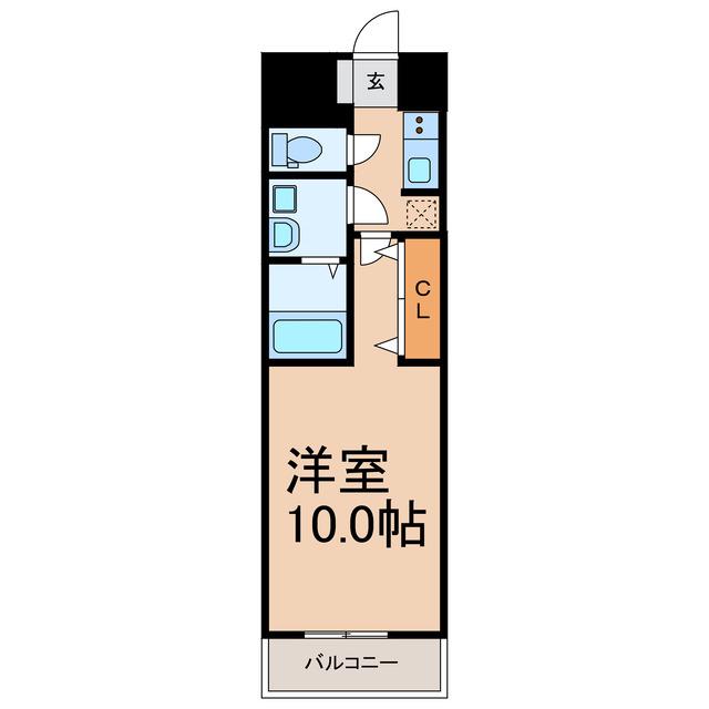 S-RESIDENCE春日井(1K/12階)の間取り写真