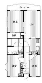 アゼリアII番館(3LDK/2階)の間取り写真