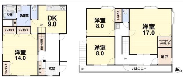 藤岡市森貸戸建(4LDK/1階)の間取り写真