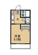 中祥マンションC(1K/3階)の間取り写真