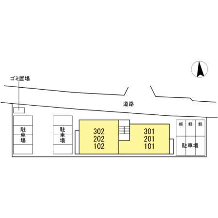 フォーサイト出仲間(2LDK/1階)の間取り写真