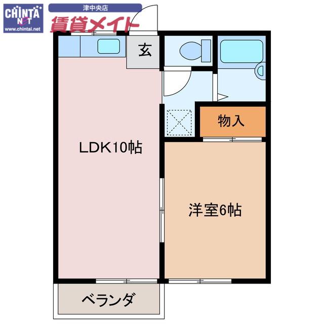 レピュート愛宕(1LDK/1階)の間取り写真
