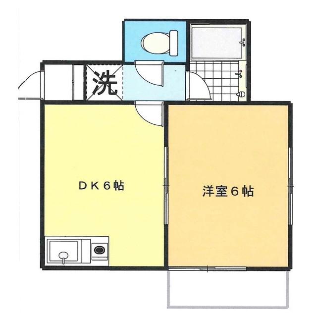 ニューシティTAKAHASHI C棟(1DK/4階)の間取り写真