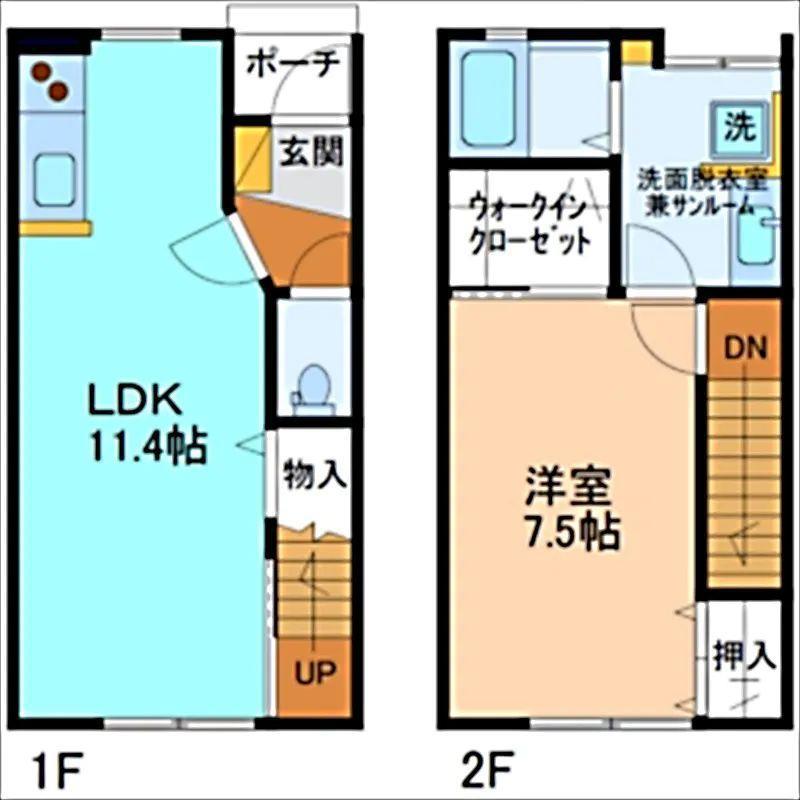 L ARC(1LDK/1階)の間取り写真