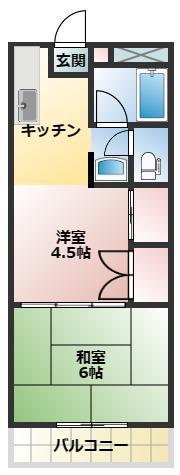 レジェンド(2K/2階)の間取り写真