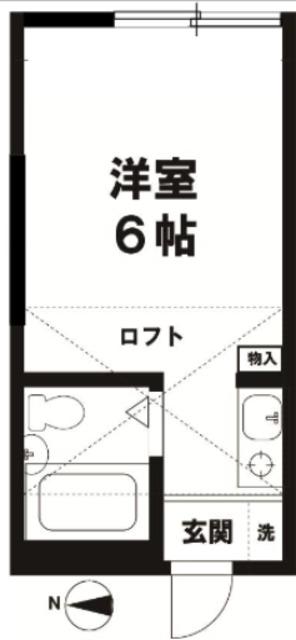 曳舟ヴィレッヂA館(ワンルーム/1階)の間取り写真
